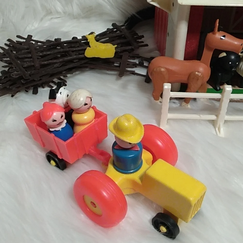 Fisher Price Family Farm Play Bundle 69' 79' Vintage Everything Included